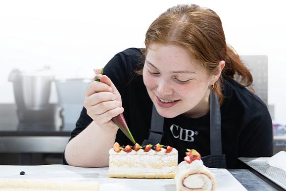 Professional pastry baking course CIB Student of the CIB professional pastry and confectionery course making bombons
